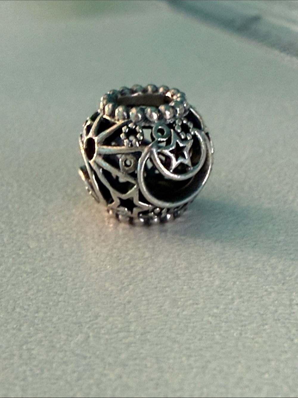 PandoraCelestial Crescent & Star Silver-Tone Charm Bead - Women Jewelry Bracelet